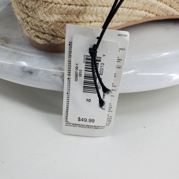 NWT Gap Navy Blue Ankle Strap Uniform Wedge Women's Espadrille Heels Size 10 - Picture 4 of 10